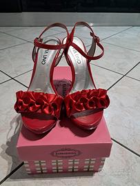 Eleganti sandali rossi donna n.36
