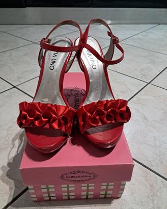 Eleganti sandali rossi donna n.36