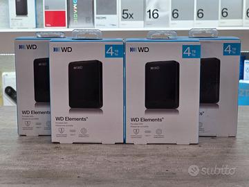 Hard Disk Esterno WD Elements 4TB USB 3.0 – Nuovo 