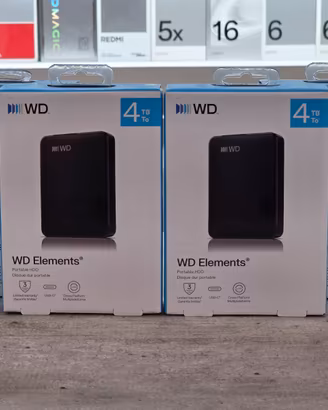 Hard Disk Esterno WD Elements 4TB USB 3.0 – Nuovo 