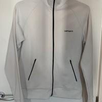Felpa bianca zip Carhartt senza cappuccio
