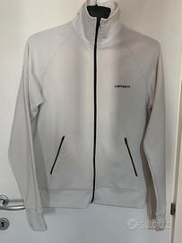 Felpa bianca zip Carhartt senza cappuccio