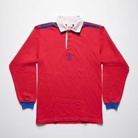 Polo Adidas Vintage Rossa Manica Lunga Taglia S