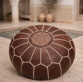 Pouf in pelle marocchino