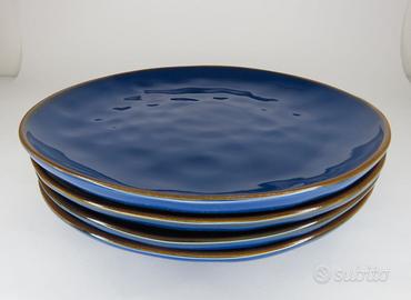 Rose&Tulipani - Set 4 Piatti piani Concerto Blu