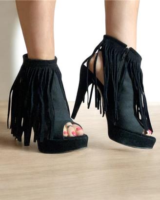 (Tacchi alti) Scarpe donna usate stivaletti aperti