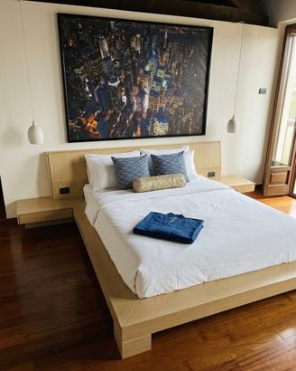 Lussuoso Letto Giapponese Zen in Rovere