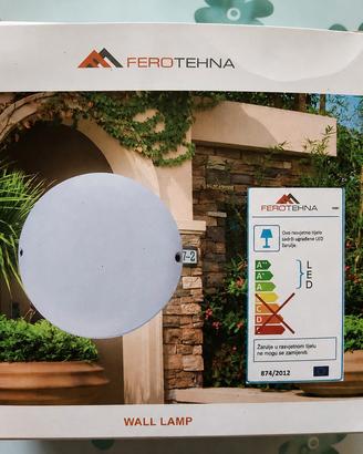 lampada da parete LED rotonda Ferotehna 