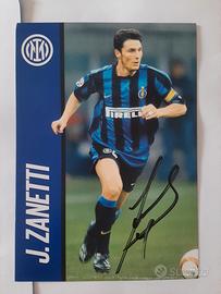 Autografo  calciatore Zanetti