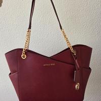 Borsa tote Micheal Kors bordeaux a spalla