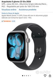 Apple Watch 11 46 mm Grigio siderale