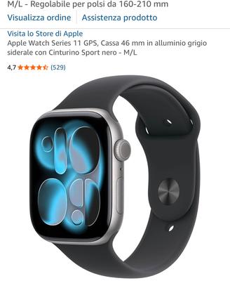 Apple Watch 11 46 mm Grigio siderale