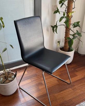 Sedia ecopelle nera Lillånäs IKEA