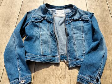 Giubbino jeans corto bambina 9-10 anni 