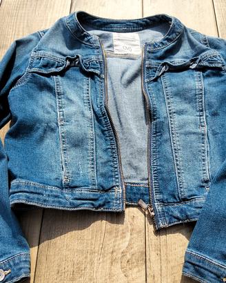 Giubbino jeans corto bambina 9-10 anni 