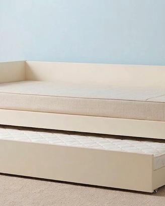 Letto singolo con rete estraibile e materassi