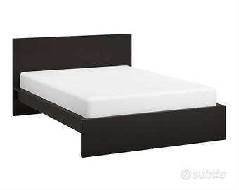 Ikea MALM 140x200 Noce Scuro Struttura Letto doghe