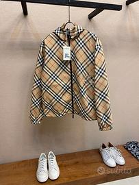 Giacca reversibile Burberry a quadri, taglia XL