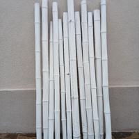 Canne di bamboo diam. da 4,5 a 6 cm bianco