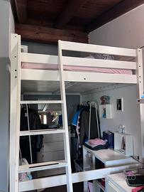 Letto a soppalco in legno Ikea