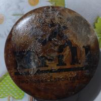 Vecchia scatola di latta lucido di scarpe Brill co