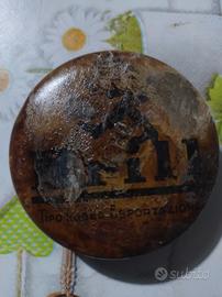 Vecchia scatola di latta lucido di scarpe Brill co