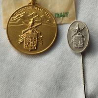 Cacciatori delle Alpi medaglia  e spilla  Arg 800