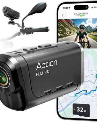 Dash Cam Moto 4K 1080P Doppia Action Cam Moto Impe