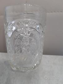 bicchiere in vetro decorato, Viribus Unitis