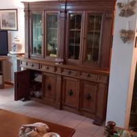 Credenza + tavolo 6 posti legno massello