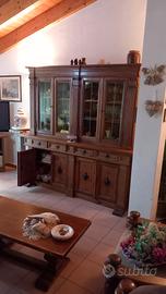 Credenza + tavolo 6 posti legno massello