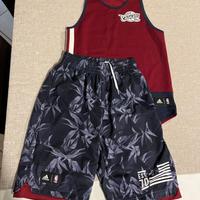 Pantaloncini e canotta da basket Adidas