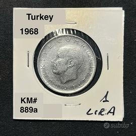 Collectible Coin 1 Lira 1968 KM# 889a 🇹🇷