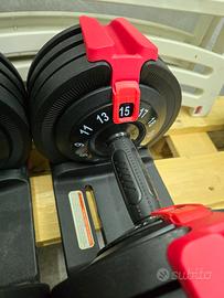 manubri regolabili e panca inclinabile