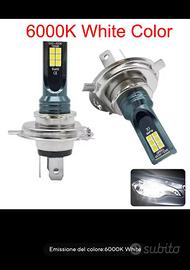lampade led h4 per auto e moto luce bianca 