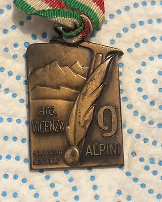 Medaglia  battaglione vicenza 9 reggimento