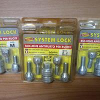 Bulloni antifurto per cerchi in lega