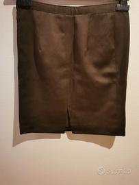 Gonna sartoriale marrone