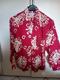 Camicia viscosa uomo fantasia rossa Montezemolo