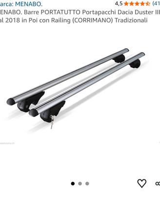 Barre portatutto per Dacia Duster 