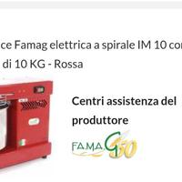 Impastatrice elettrica Famag  Grilletta. 10 kg