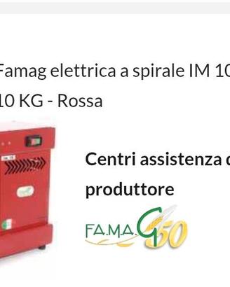 Impastatrice elettrica Famag  Grilletta. 10 kg