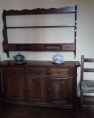 Credenza più spalliera arte povera