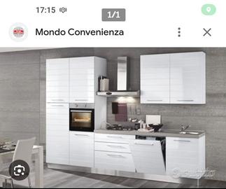 Nuovissima cucina componibile 3,3 mt bianco lucido