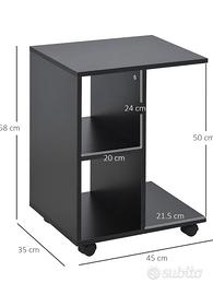 Mobiletto Tavolino con ruote nuovo