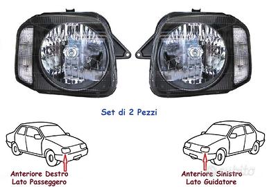 SET 2 FARO FANALE PROIETTORE ANTERIORE DX e SX PER