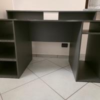 Scrivania 136x67cm grigio antracite