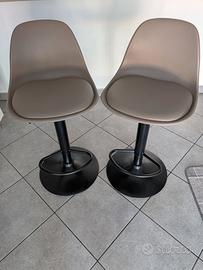 Coppia sgabelli cucina in metallo polimeri design