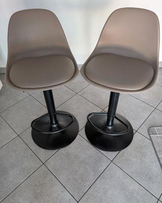 Coppia sgabelli cucina in metallo polimeri design