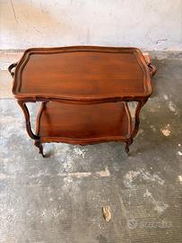 Mobile carrellino in legno con rotelle